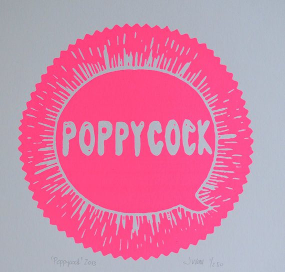 Poppycock print by HectorandHaddock